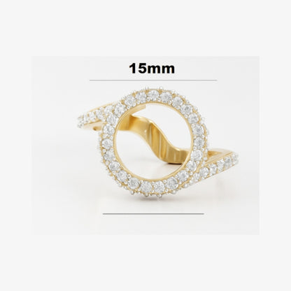 Spiral Halo Statement Ring