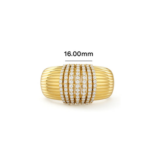 Bold Dome Diamond Band Ring