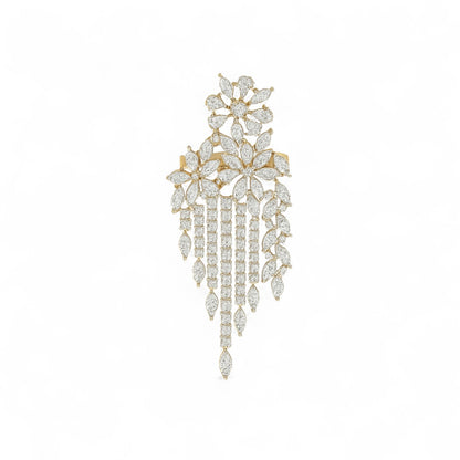 Cascading Diamond Waterfall Ring