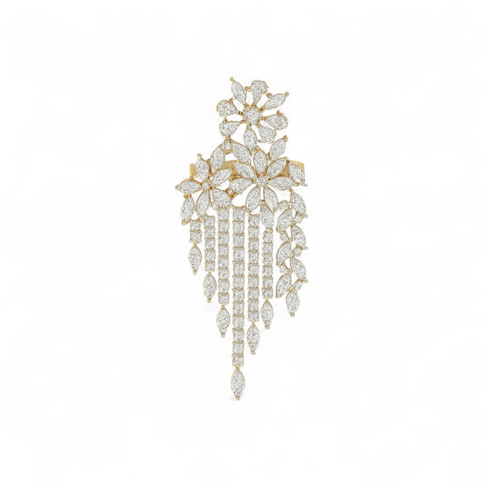 Cascading Diamond Waterfall Ring