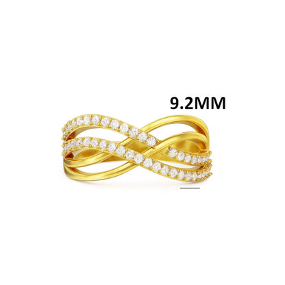 Infinity Diamond Crossover Ring