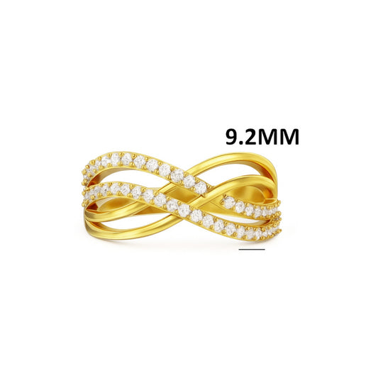 Infinity Diamond Crossover Ring