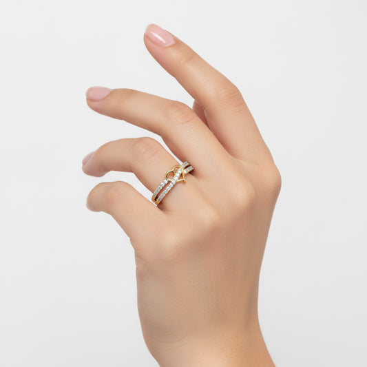 Diamond Heart Promise Ring