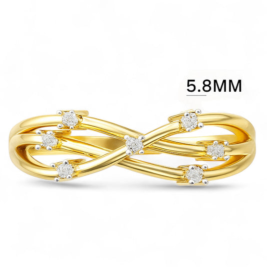 Criss Cross Mini Diamond Ring