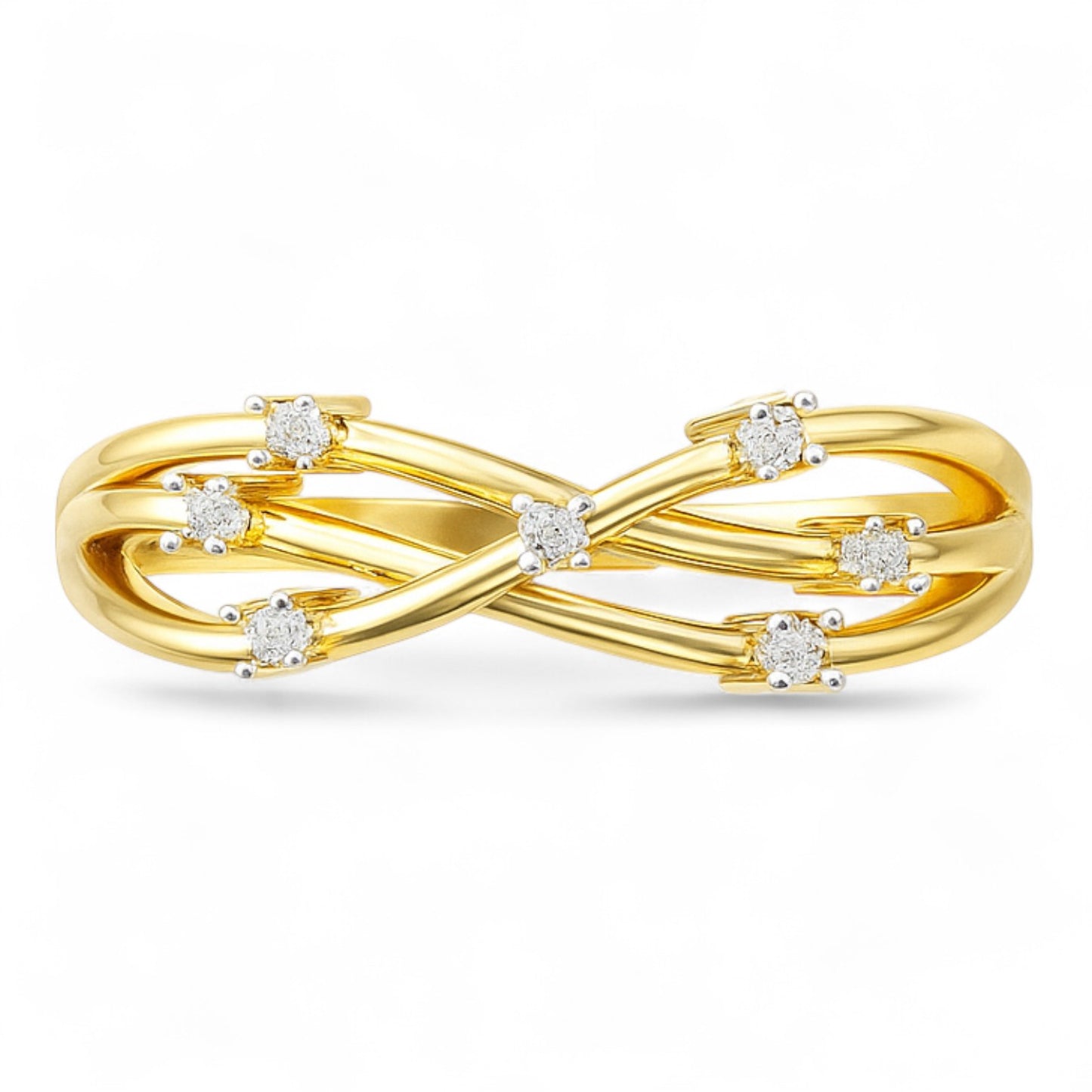 Criss Cross Mini Diamond Ring