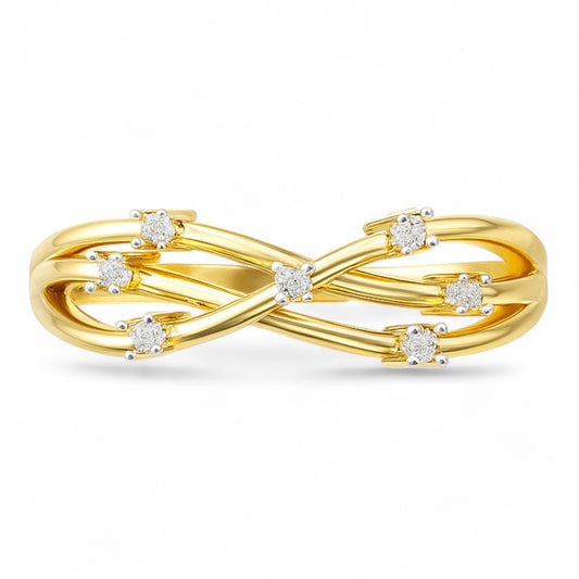 Criss Cross Mini Diamond Ring