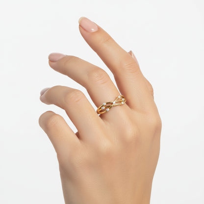 Criss Cross Mini Diamond Ring