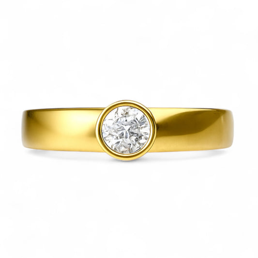 Bezel Solitaire Ring