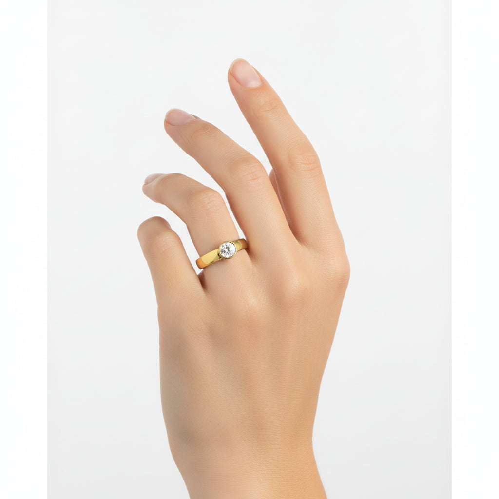Bezel Solitaire Ring