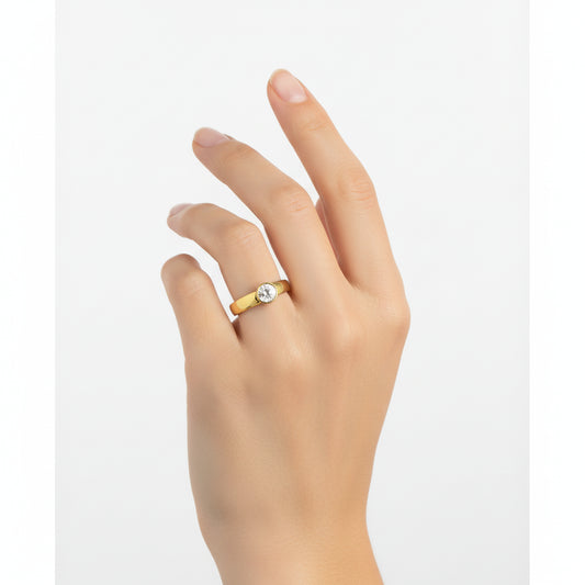 Bezel Solitaire Ring