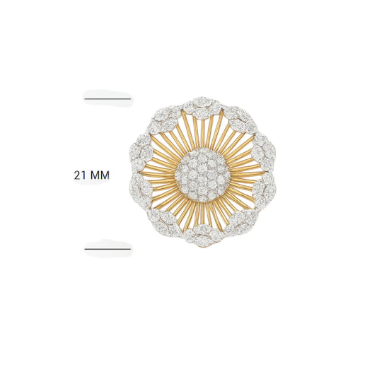 Radiant Floral Diamond Cluster Ring