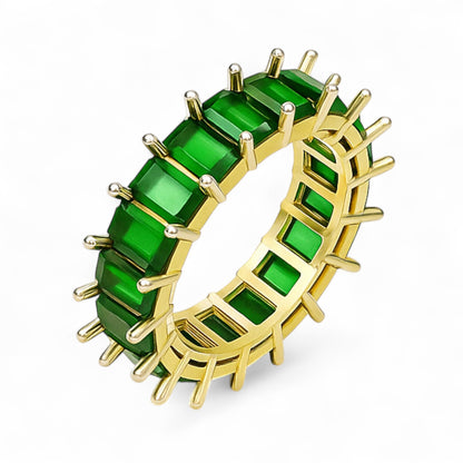 Emerald Illusion Band Ring