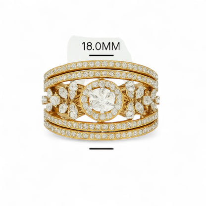 Royal Heritage Wide Diamond Band Ring