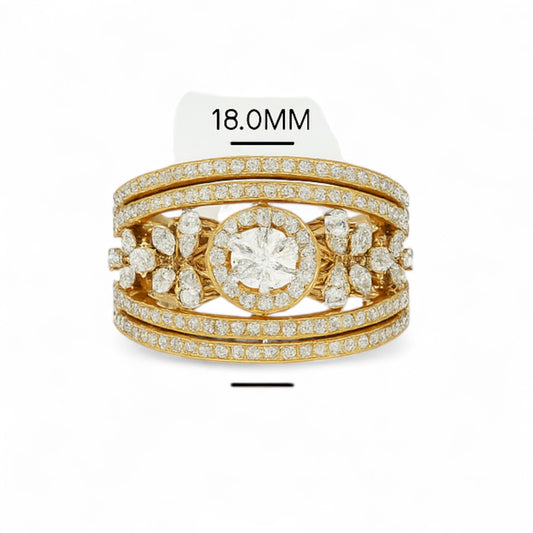 Royal Heritage Wide Diamond Band Ring