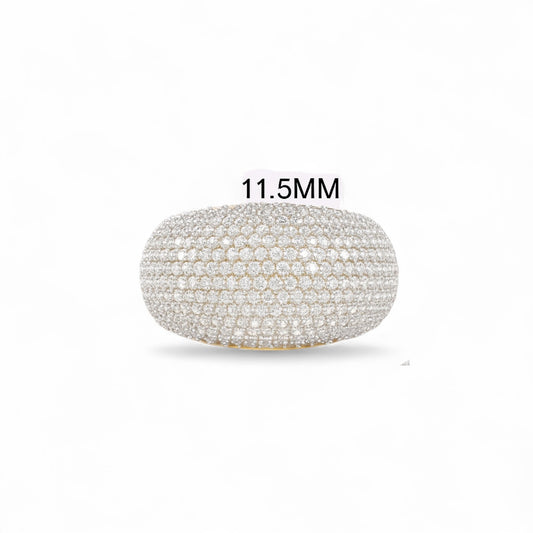Full Pave Dome Diamond Ring