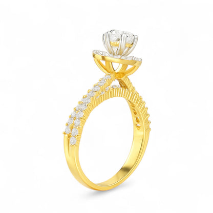 Classic Halo Diamond Engagement Ring