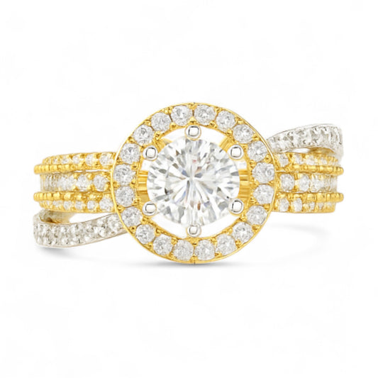 Classic Halo Diamond Engagement Ring