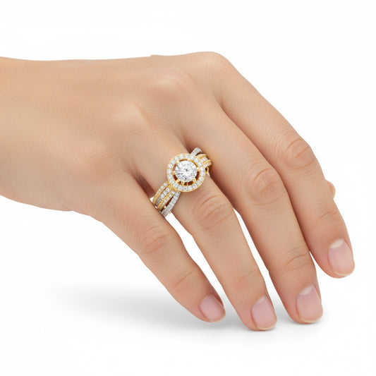 Classic Halo Diamond Engagement Ring