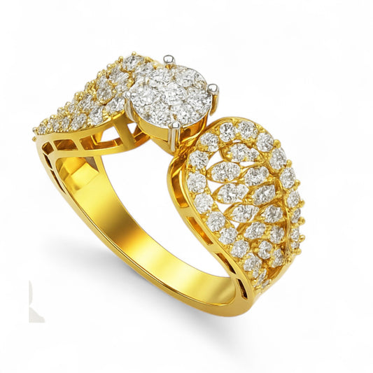 Diamond Cluster Infinity Style Cocktail Ring