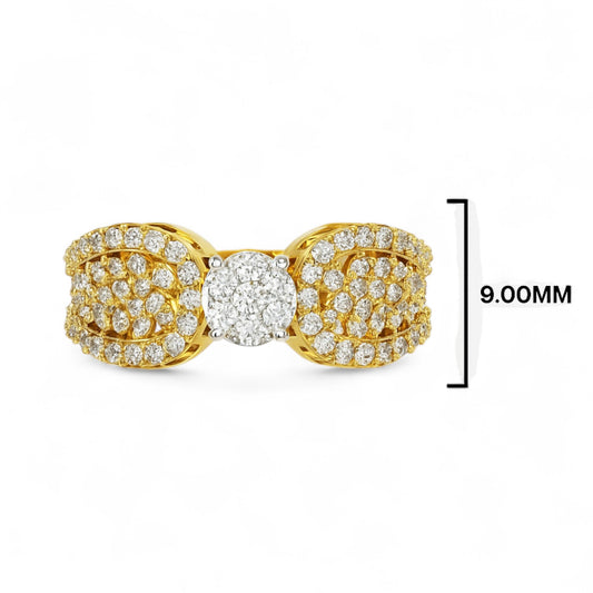 Diamond Cluster Infinity Style Cocktail Ring