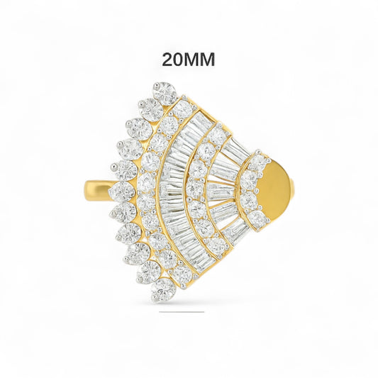 Royal Fan Diamond Cocktail Ring