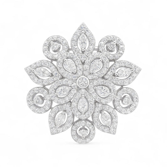 Grand Floral Cluster Cocktail Ring