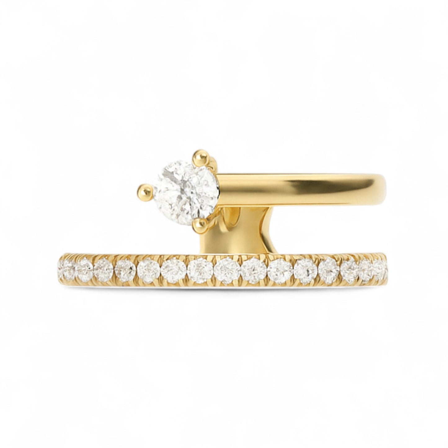 Classic Solitaire Halo Ring