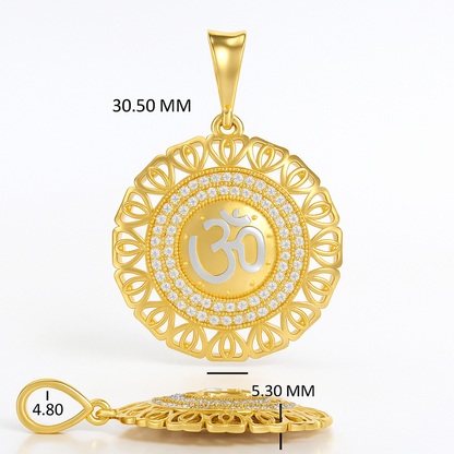 Sacred Om Diamond Pendant