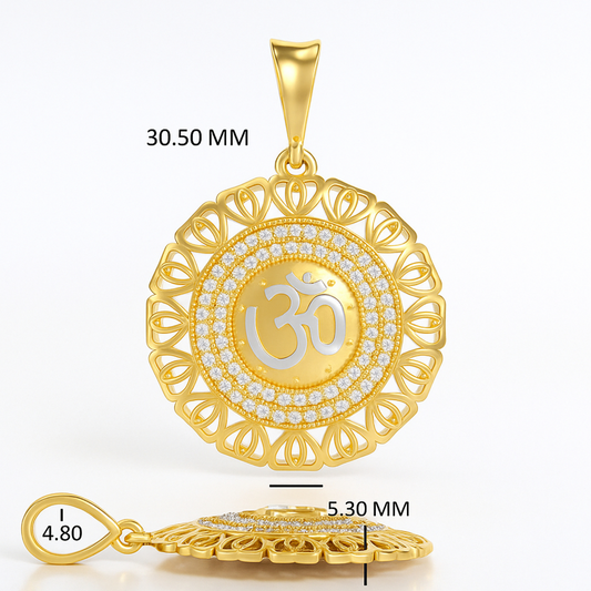 Sacred Om Diamond Pendant