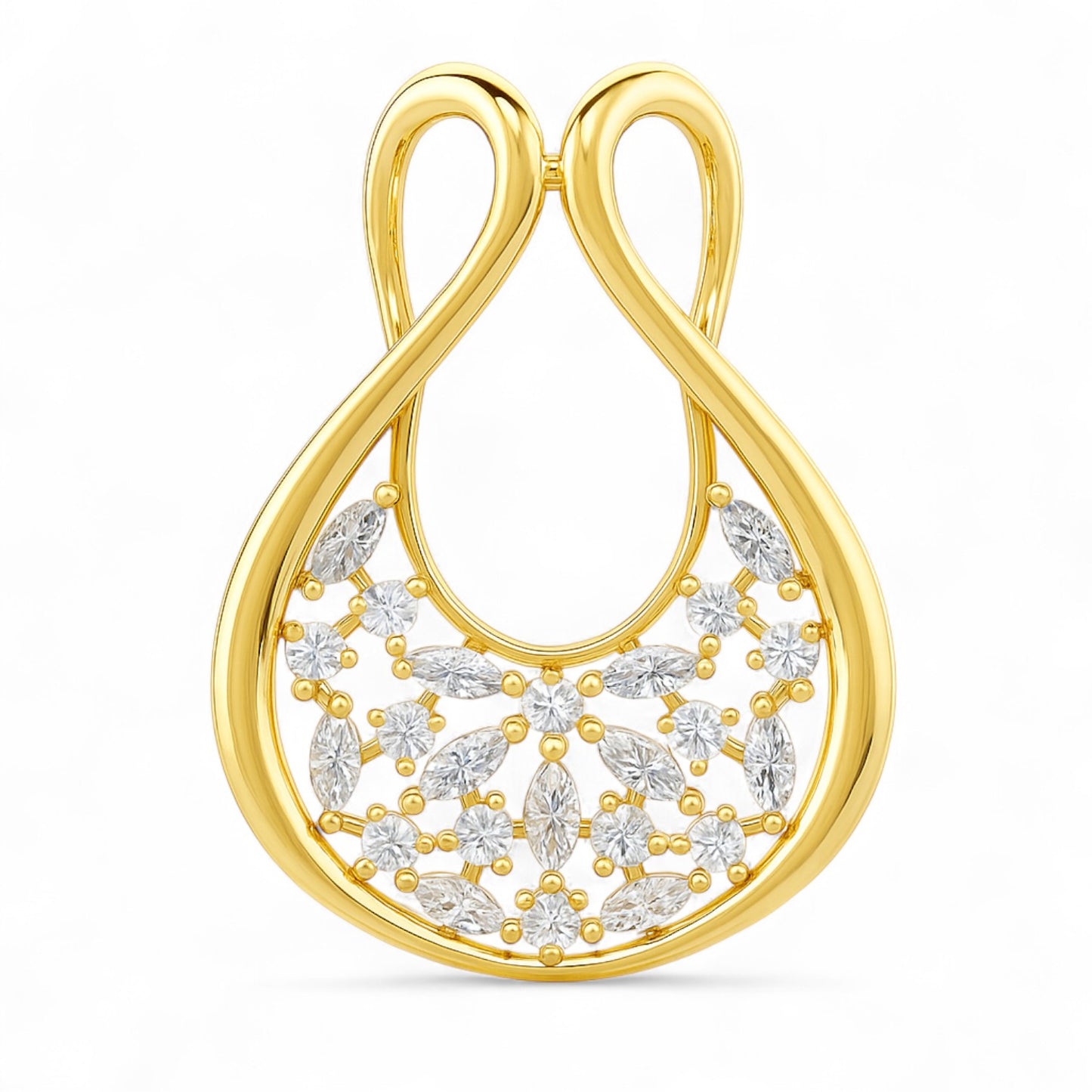 Blooming Marquise Diamond Pendant