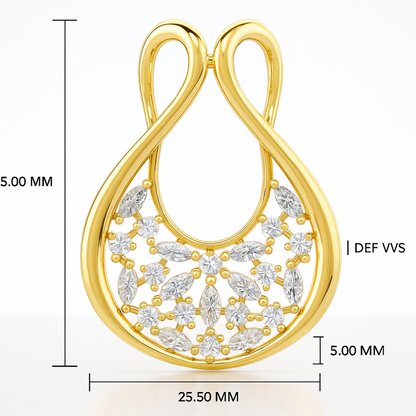 Blooming Marquise Diamond Pendant