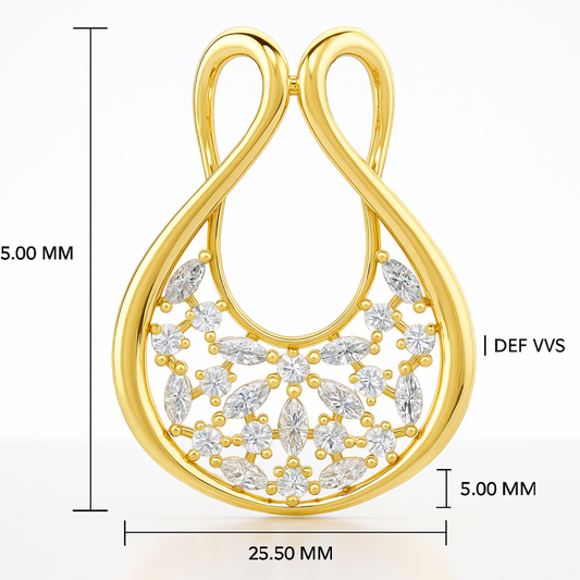 Blooming Marquise Diamond Pendant