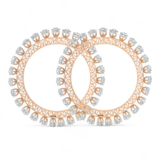 Regal Rose Cut Diamond Heritage Bangle