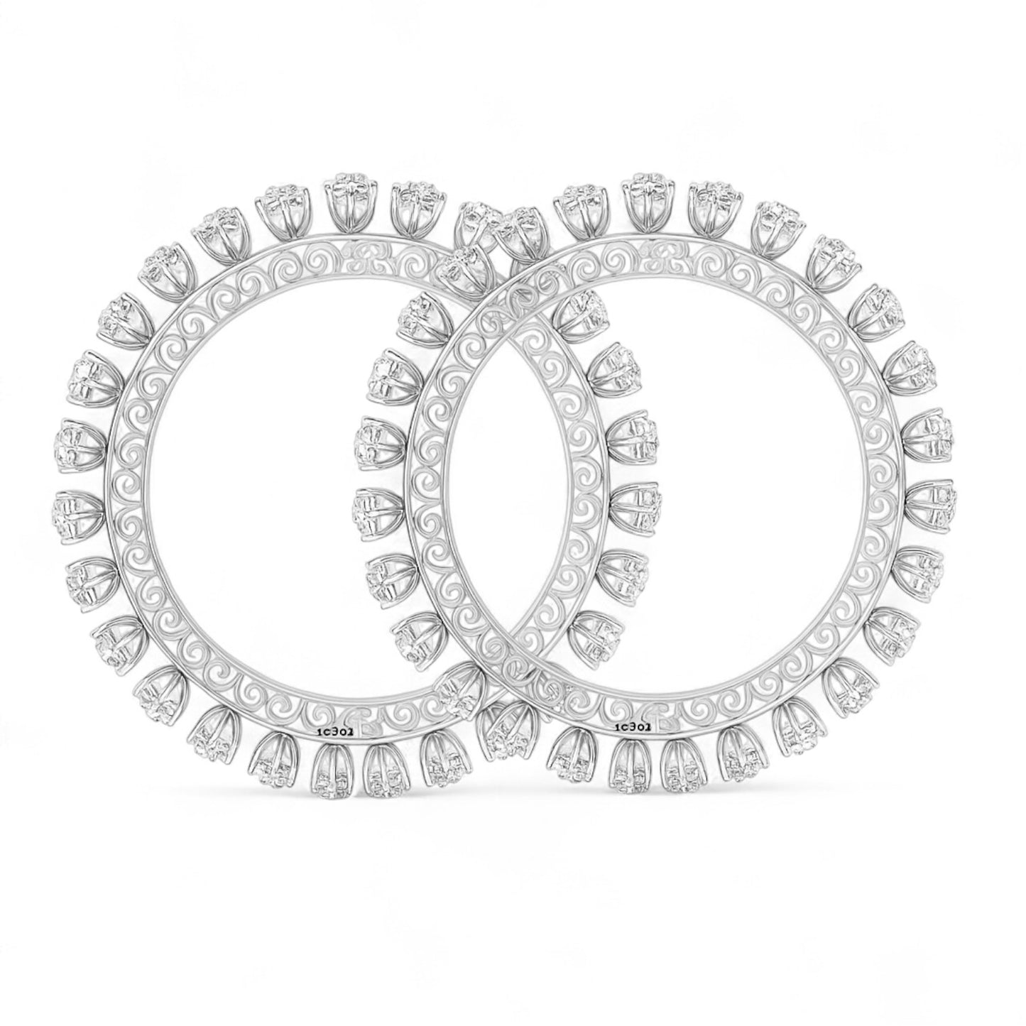 Regal Rose Cut Diamond Heritage Bangle