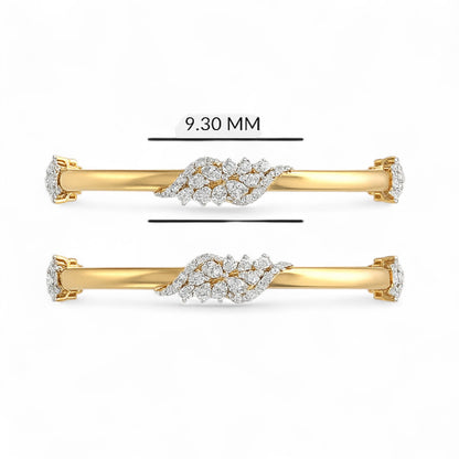 Golden Cascade Diamond Bangle