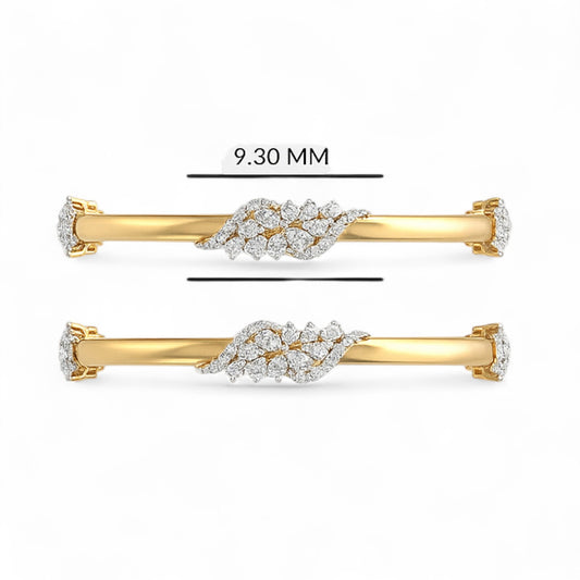 Golden Cascade Diamond Bangle