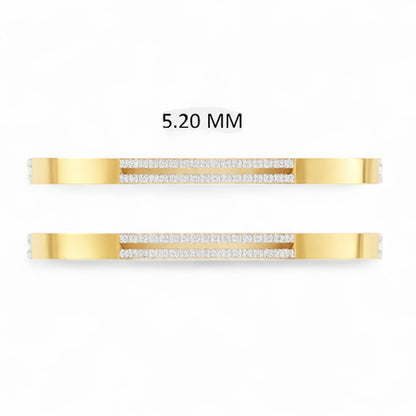 Sleek Diamond Lined Bangle