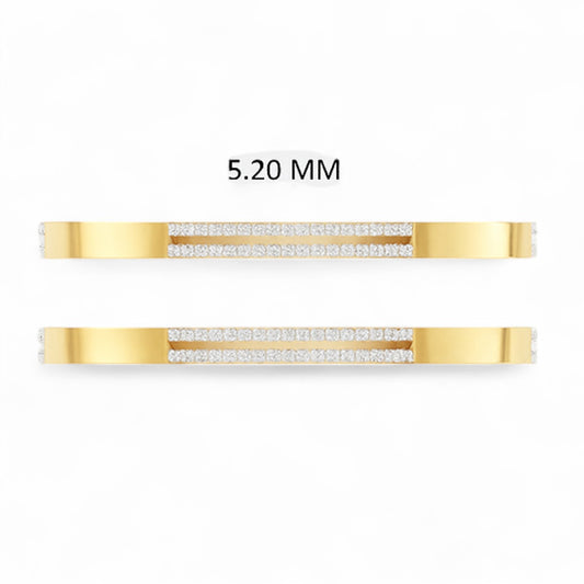 Sleek Diamond Lined Bangle