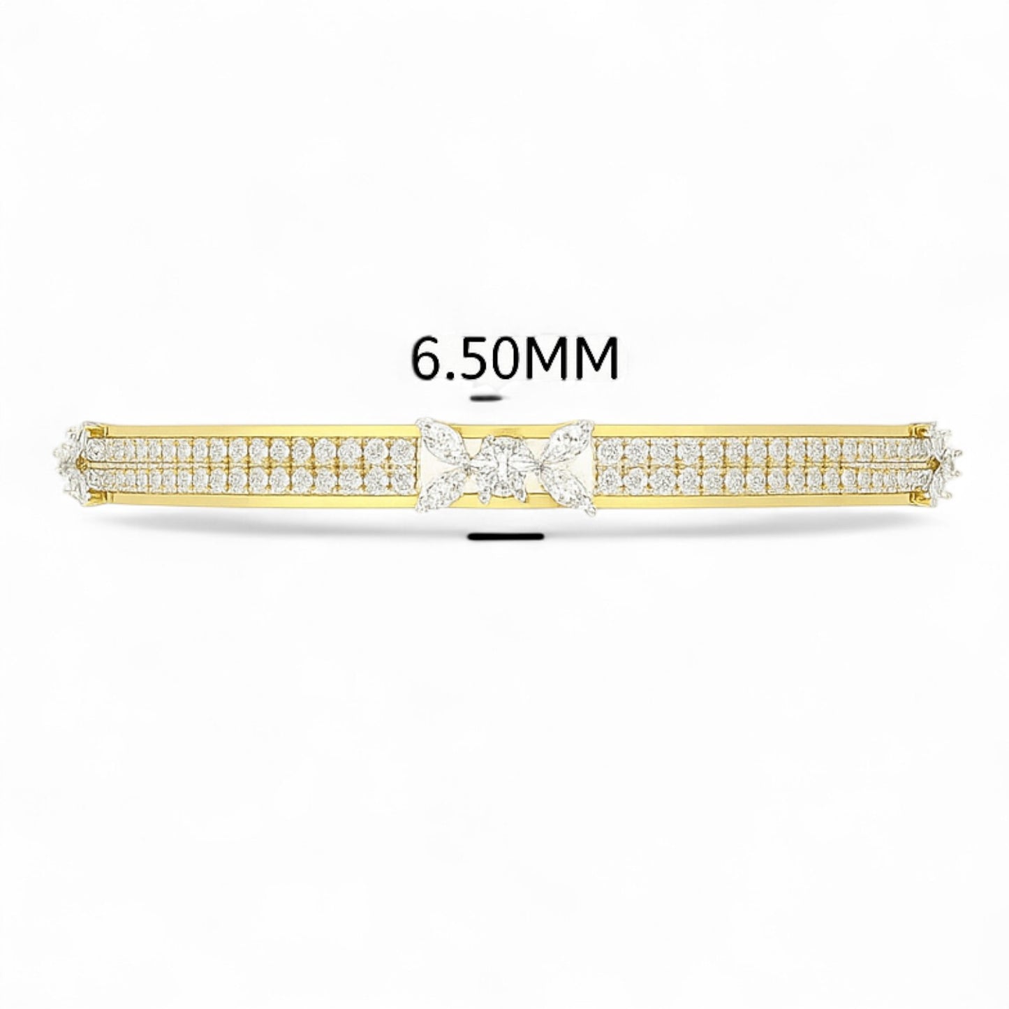 Rose Gold Blossom Diamond Bangle