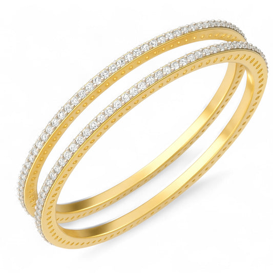 Sleek Harmony Diamond Bangle