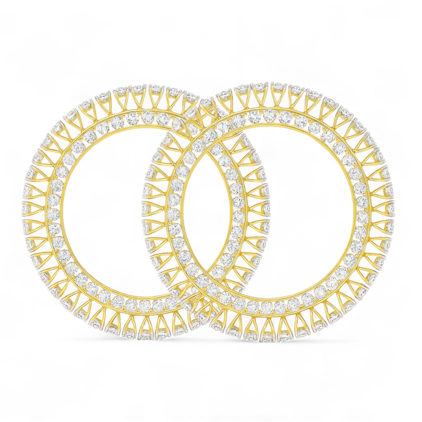 Heart Crown Diamond Bangle
