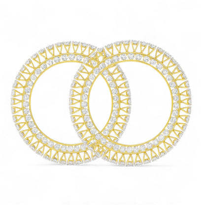 Heart Crown Diamond Bangle