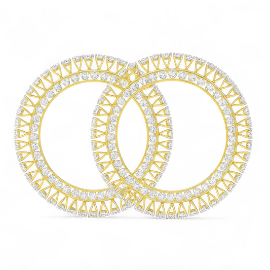Heart Crown Diamond Bangle