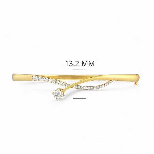 Artistic Criss Cross Diamond Bangle