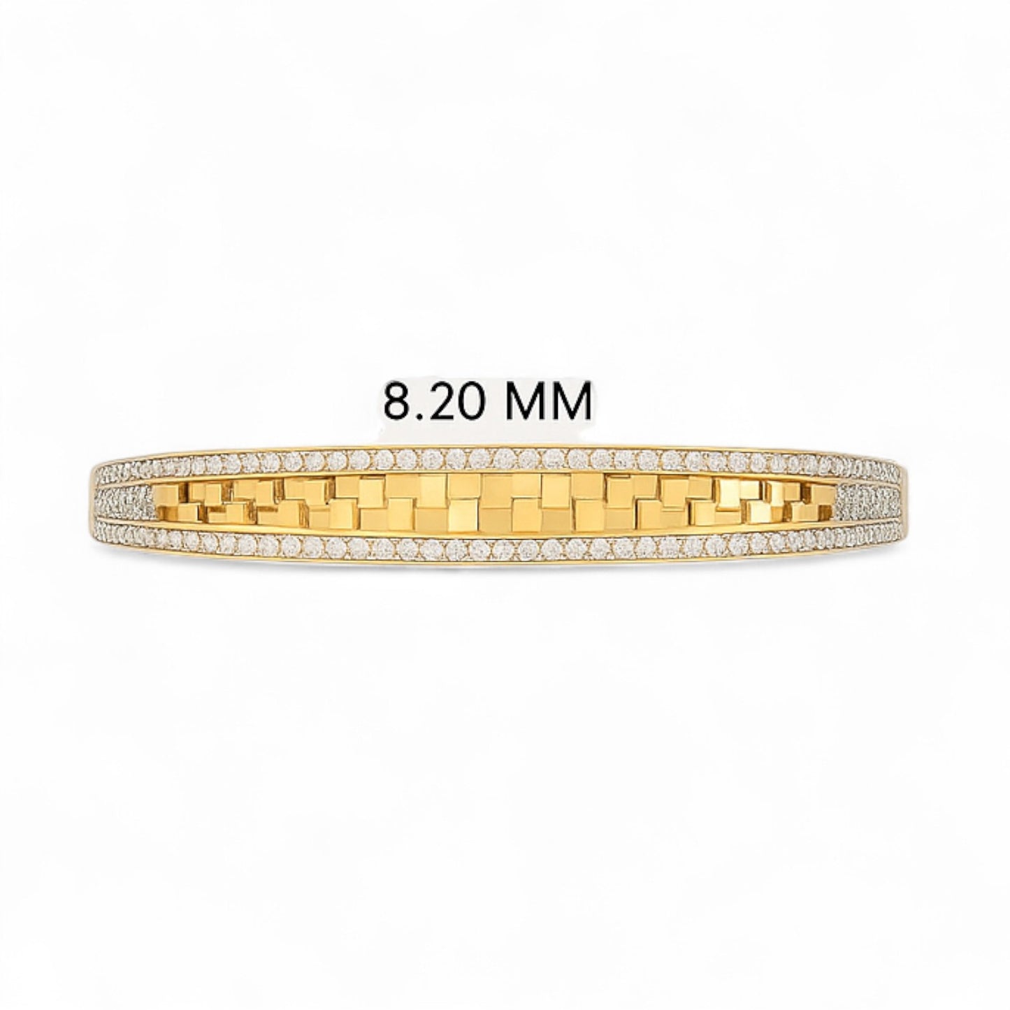Bold Geometric Diamond Bangle Bracelet