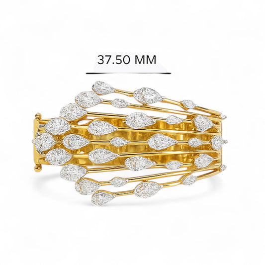 Cascading Marquise & Pear Diamond Bangle