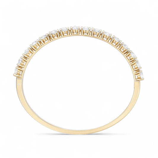 Triple Row Floral Diamond Cluster Bracelet
