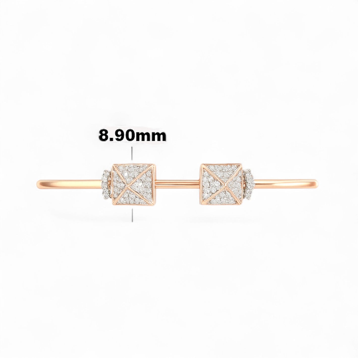 Diamond Pyramid Open Cuff Kadaa Bracelet