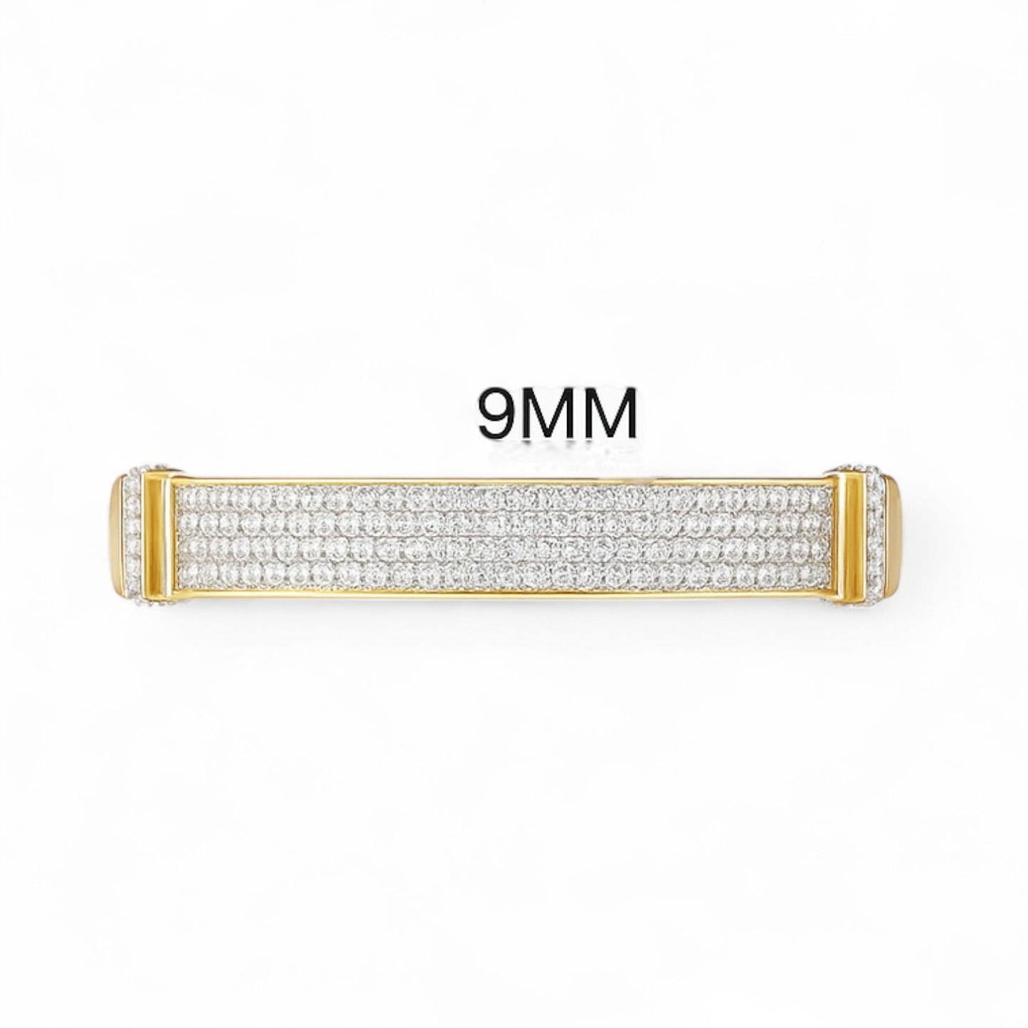 Luminous Grace Wide Diamond Cuff Bracelet