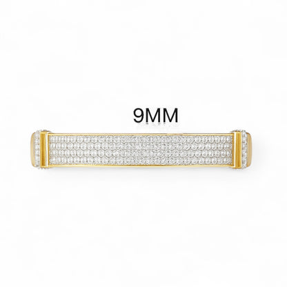 Luminous Grace Wide Diamond Cuff Bracelet
